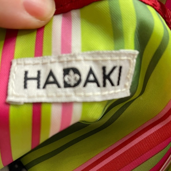 Hadaki Floral Pink and Green Tote Bag by Hadaki Nylon Comes with Shoulder Strap - Picture 2 of 8